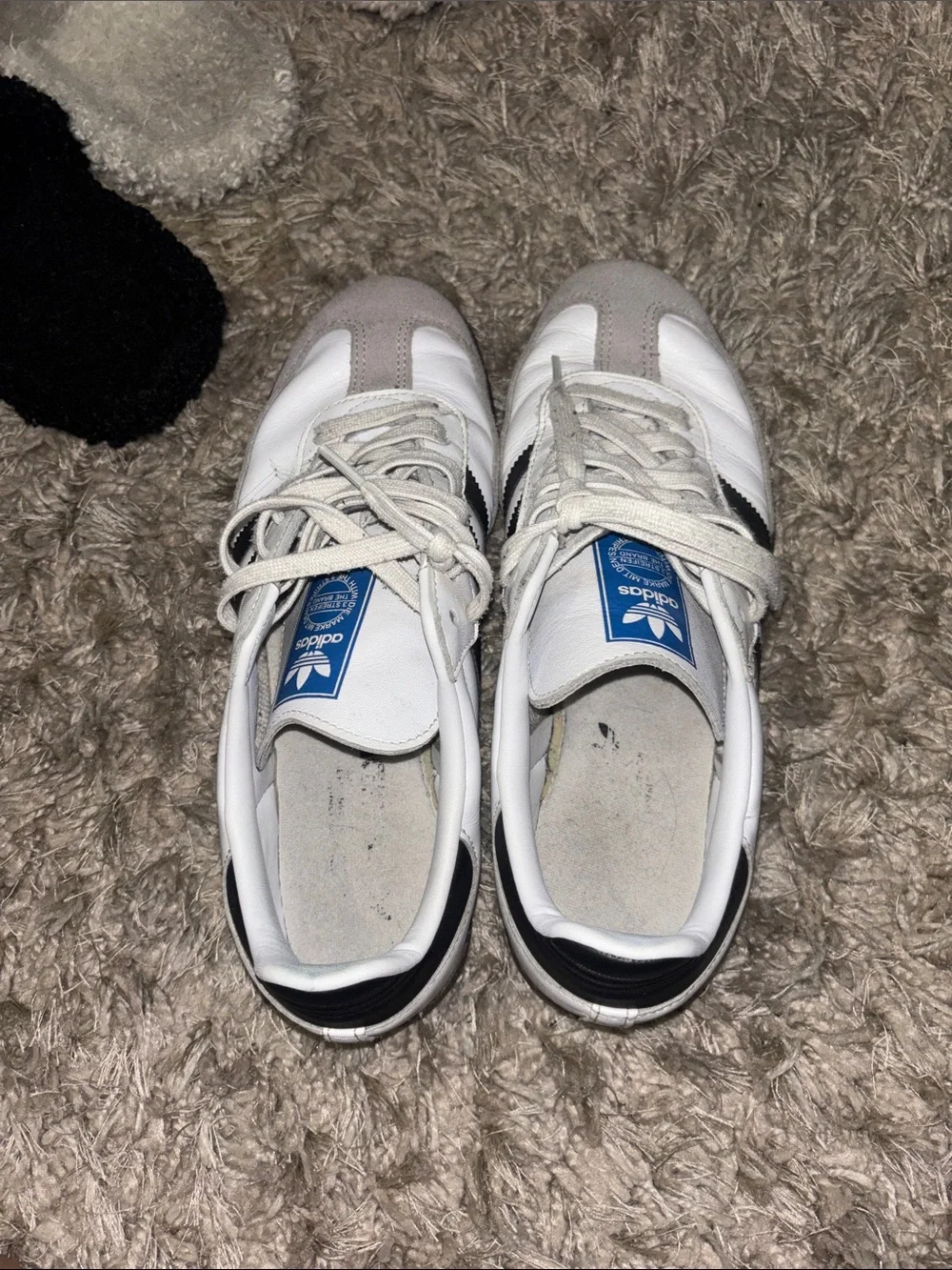 adidas Samba White Black Gray Low-Top Sneakers NO BOX